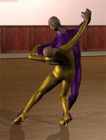 Computer models of the dancers